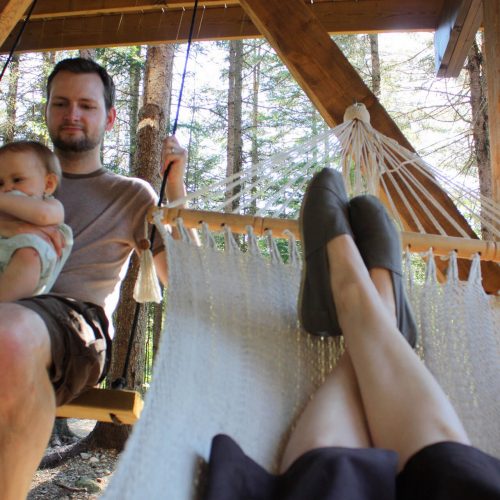 Cabin on stilts hammock